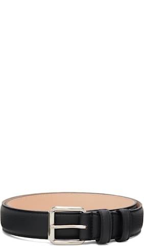 Black Classic Leather Line Belt