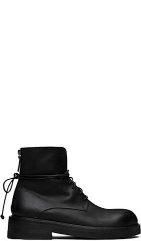 Black Parrucca Lace Up Ankle Boots