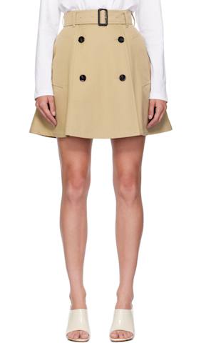 Gray Check Wool 'Mini Kilt' Skirt