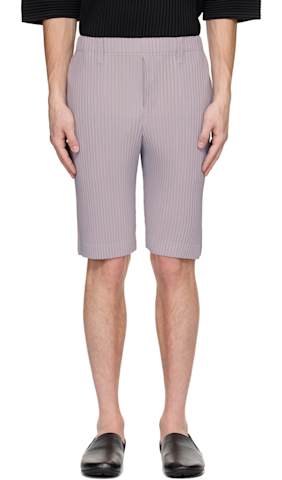 Black Tailored Pleats 1 Shorts