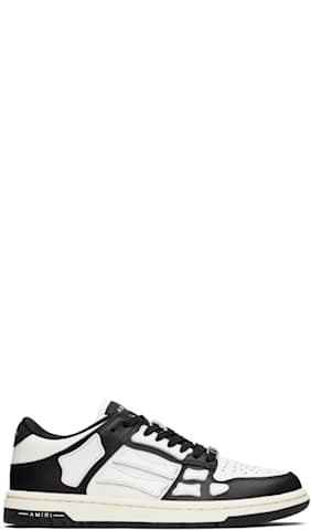 White & Green Skel Top Low Sneakers