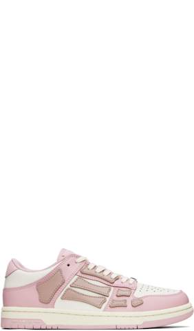 White & Green Skel Top Low Sneakers