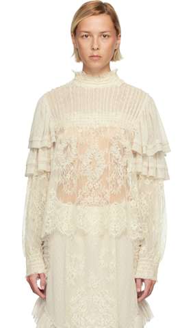 Beige & Black Biker Parka Coat & Jackets Set