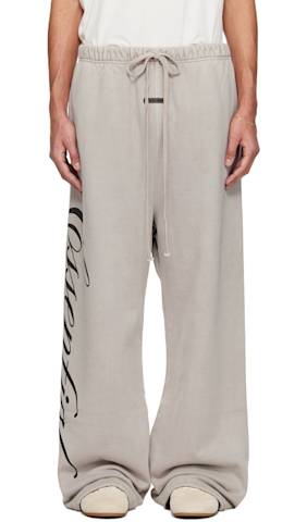 Gray Holiday Heavy Fleece Tearaway Sweatpants