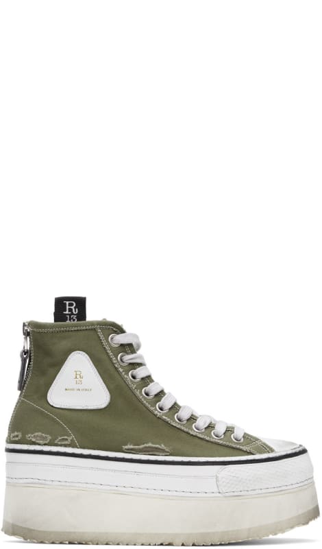 green platform sneakers