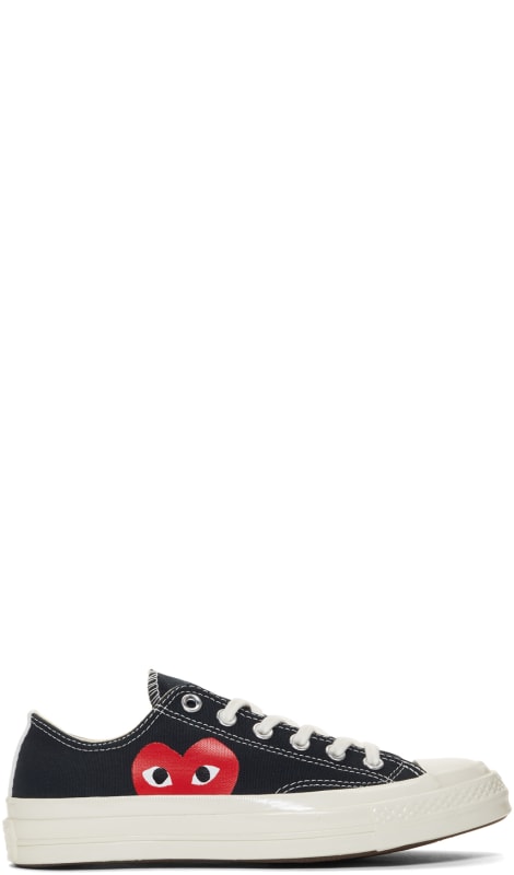 black converse edition half heart chuck 70 low sneakers