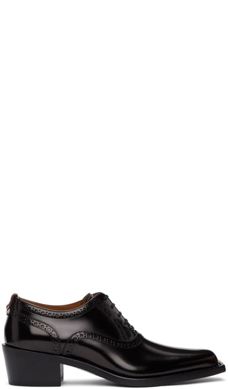 heeled brogues black