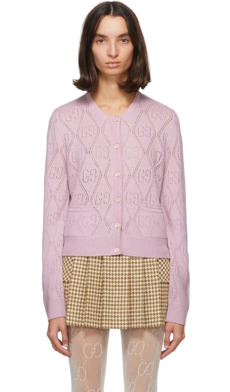 pink gucci cardigan