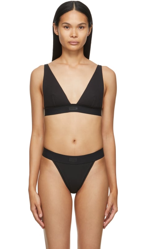 cotton plunge bralette