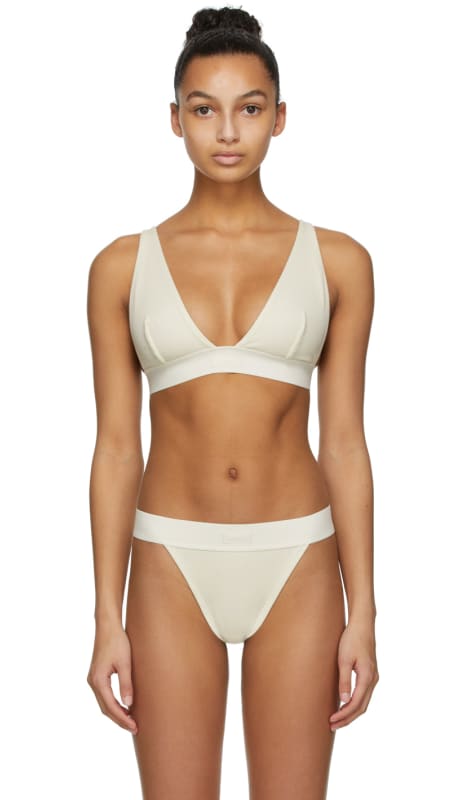 cotton plunge bralette
