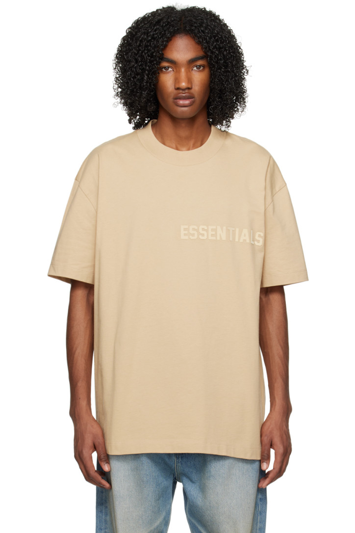 Fear of God ESSENTIALS   Beige T-Shirt,Sand