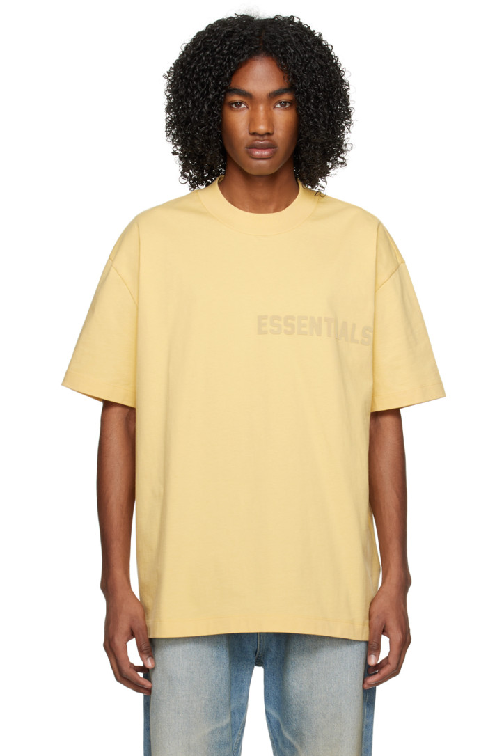 Fear of God ESSENTIALS   Yellow T-Shirt,Light tuscan