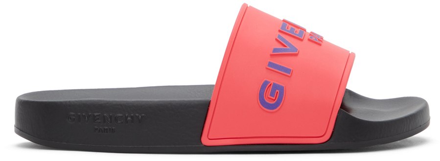 GIVENCHY ピンク ロゴ スライド