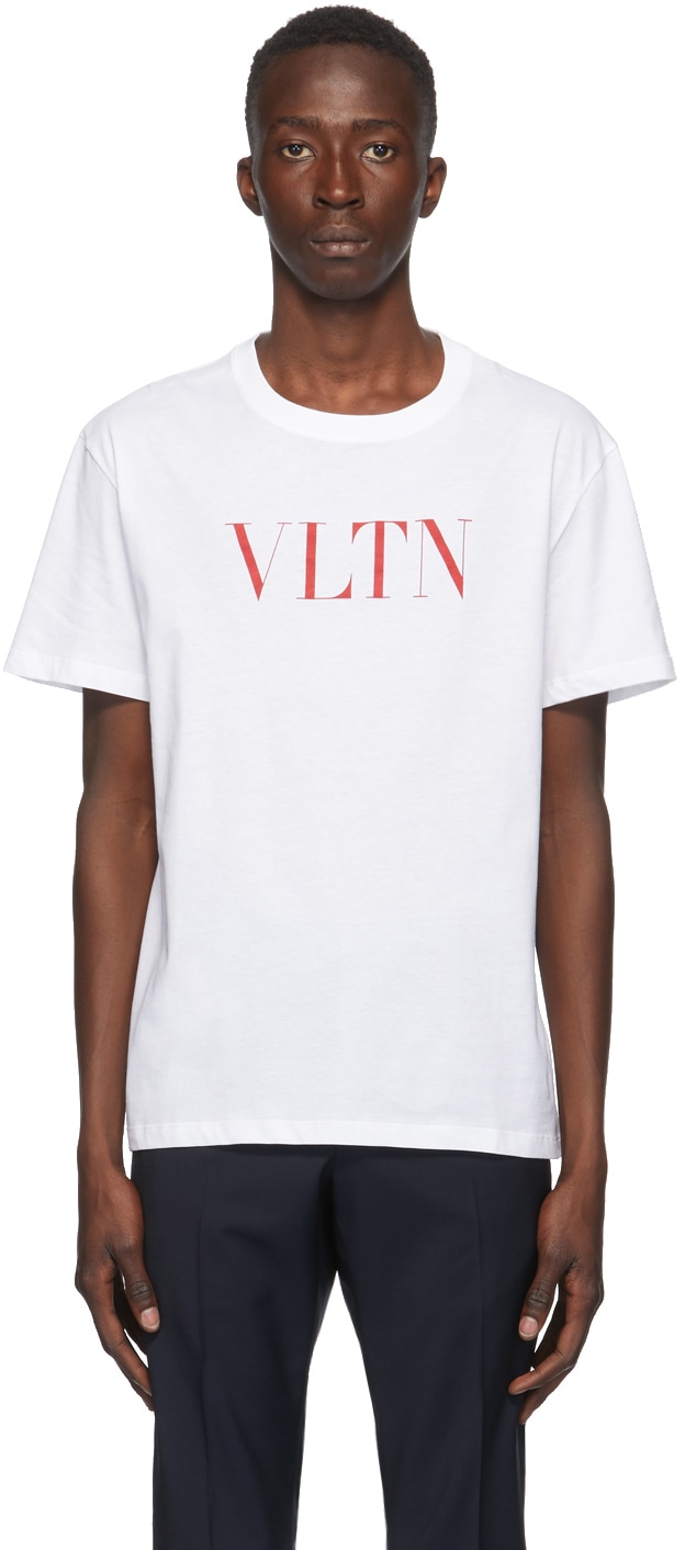VALENTINO ホワイト & レッド VLTN T シャツ