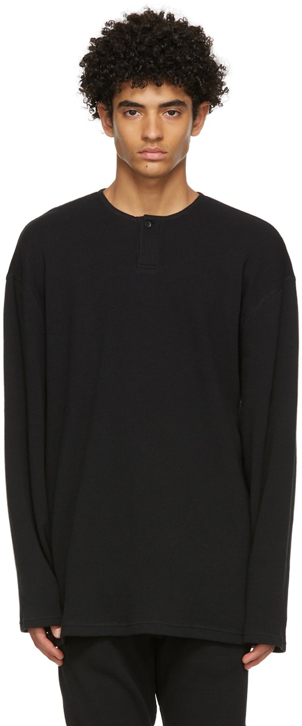 Black Thermal Henley