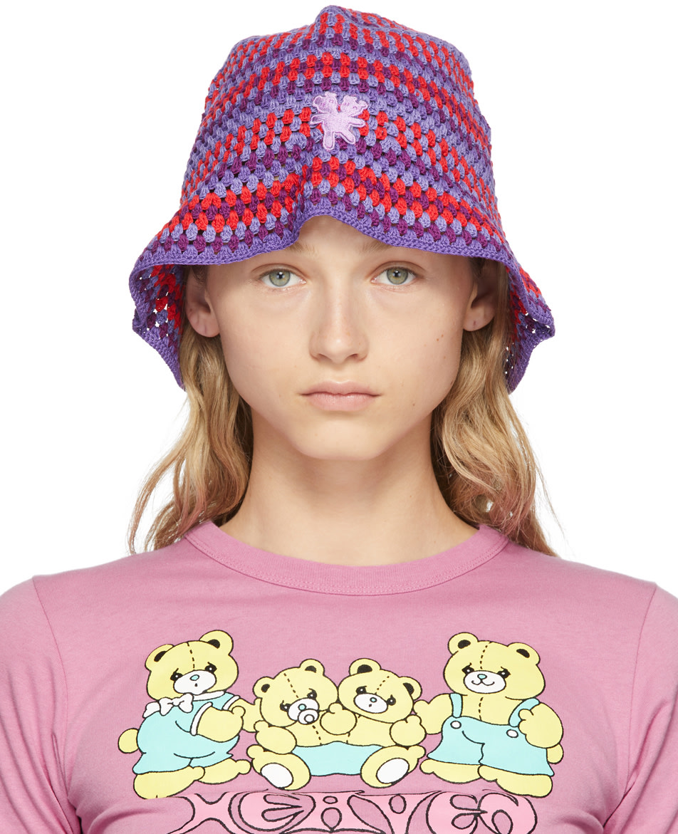 Purple Heaven by Marc Jacobs Psychedelic Knit Hat - Midnight Moda