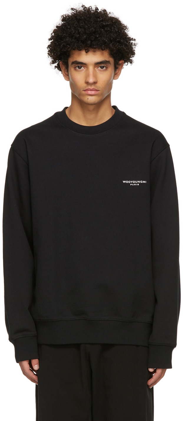 WOOYOUNGMI Black Square Patch Sweatshirt