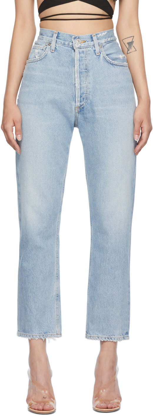 CITIZENS OF HUMANITY Blue High-Rise Charlotte Jeans