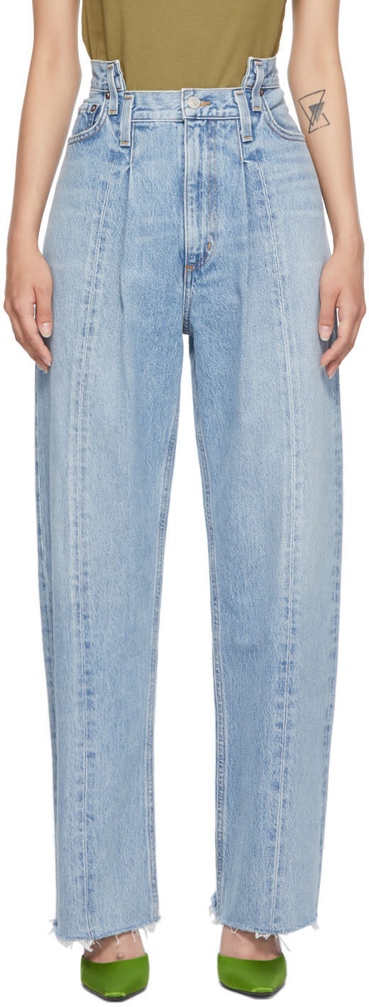 AGOLDE Blue Pieced Angle Jeans