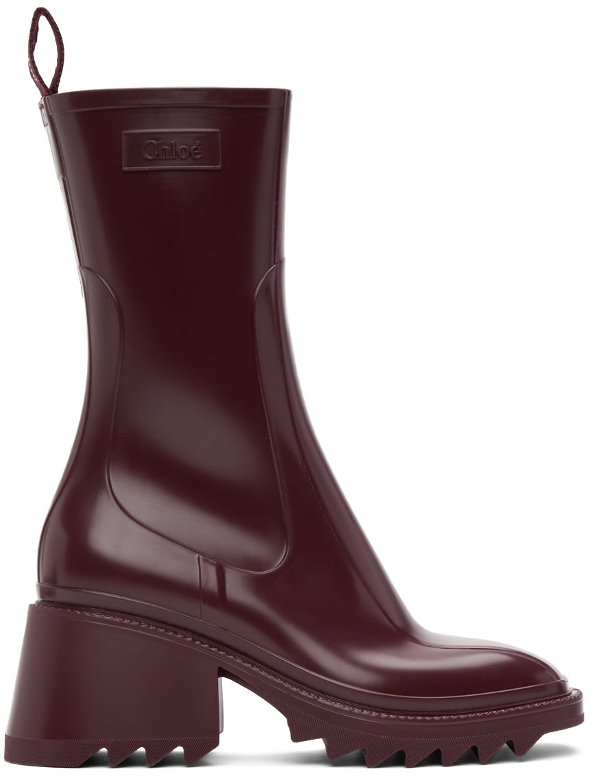 chloe burgundy betty rain boots