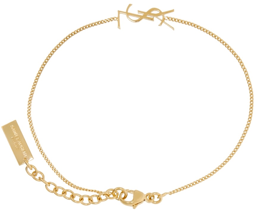 SAINT LAURENT Gold Chain Opyum Bracelet