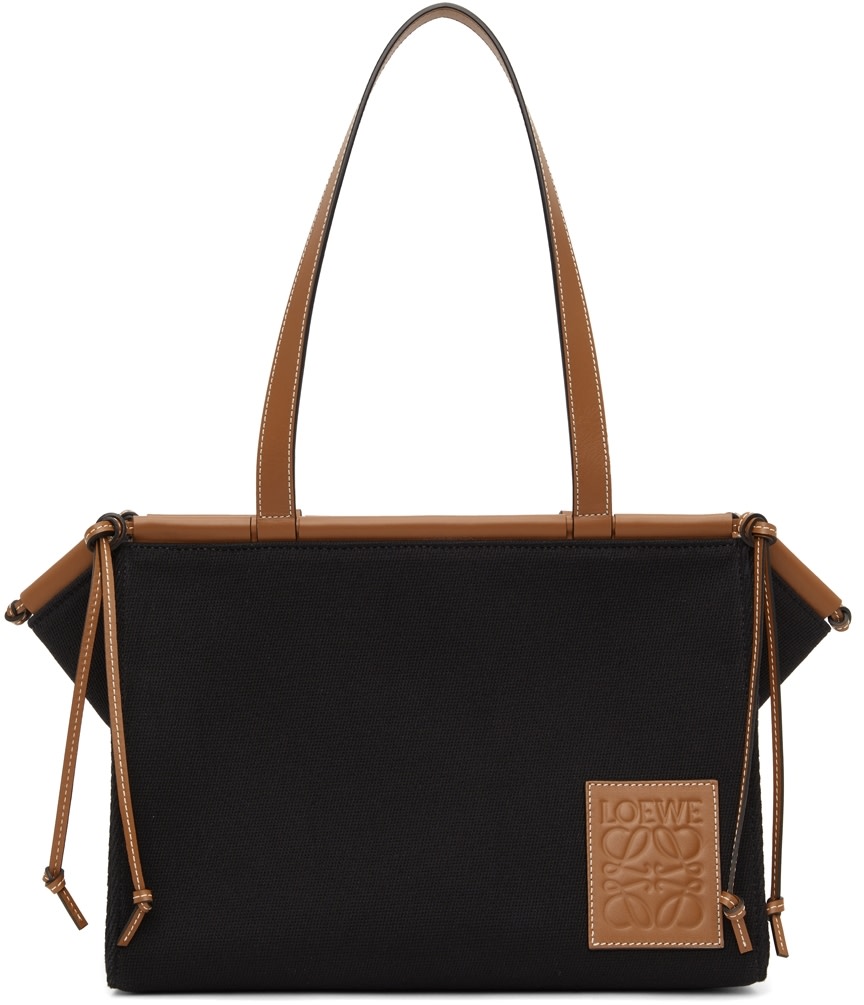 LOEWE Black Canvas Small Cushion Tote