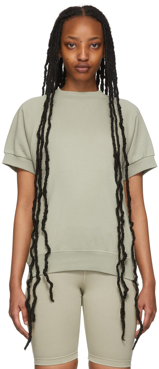 Green Short Sleeve Sweatshirt
