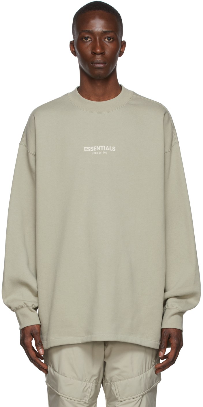 Green Relaxed Crewneck Sweatshirt