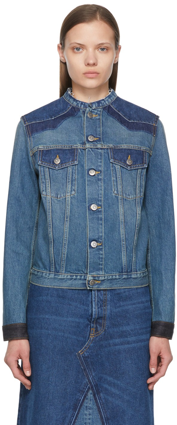 MAISON MARGIELA Indigo Collarless Denim Jacket