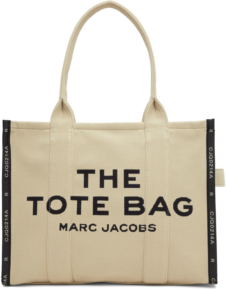 MARC JACOBS Beige 'The Jacquard Tote Bag' Tote