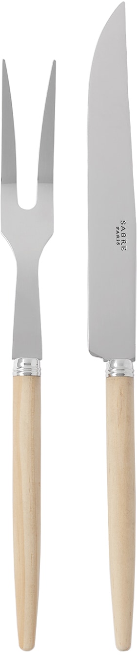 Beige Carving Utensil Set