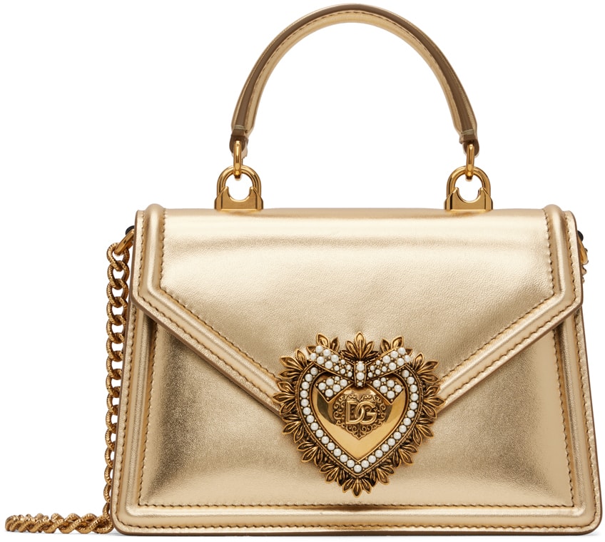 ssense.com | Gold Small Devotion Bag