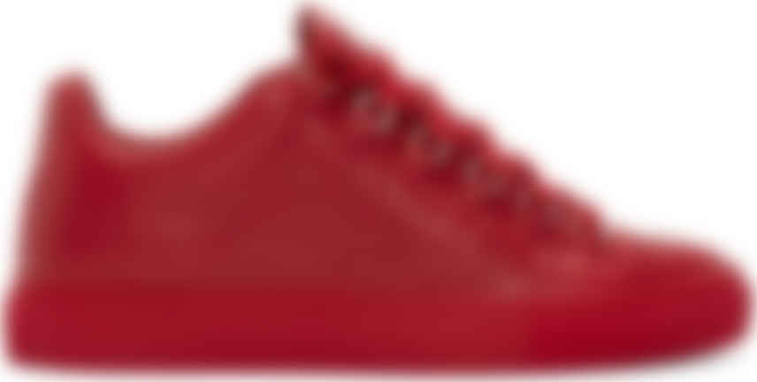 balenciaga red leather shoes