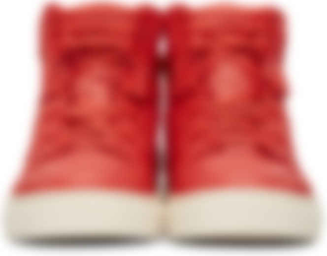 bestøver skyld krise Balenciaga: Red Leather High-Top Sneakers | SSENSE
