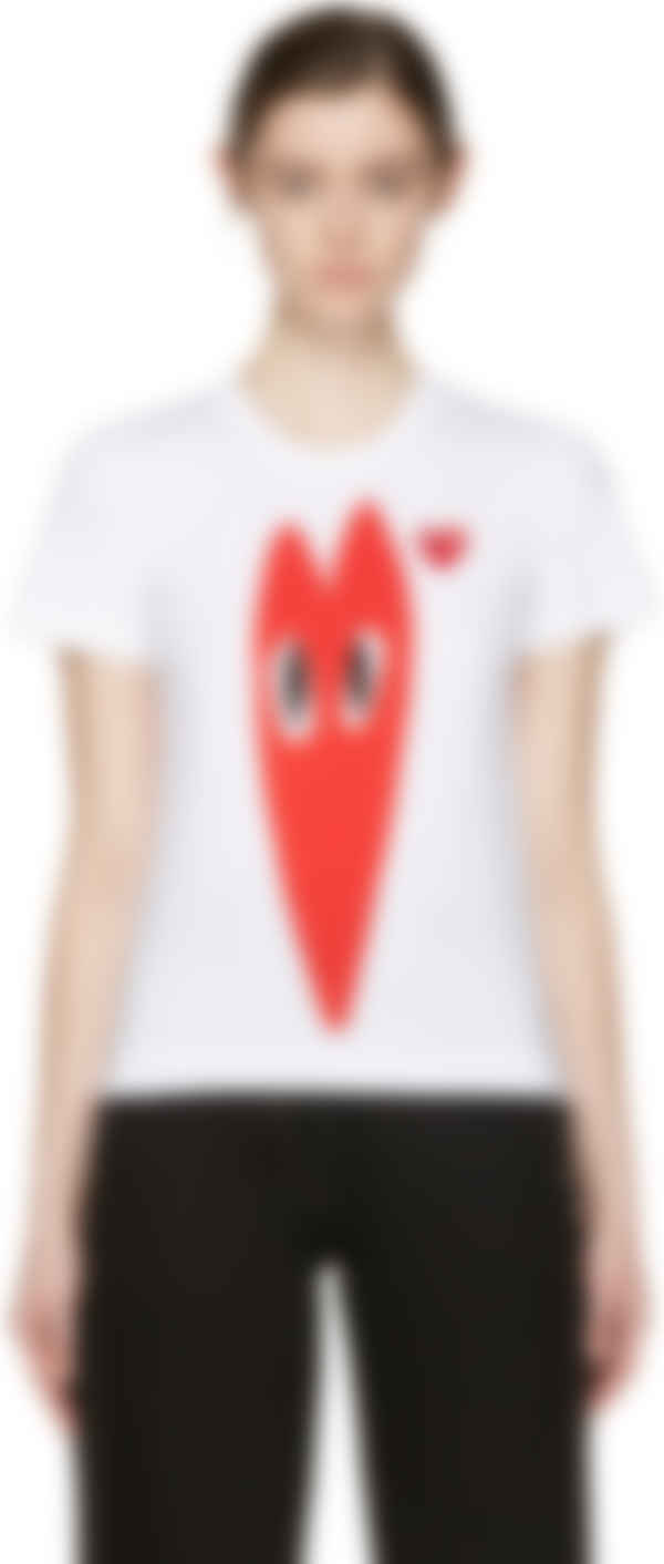 comme des garcons play t shirt white