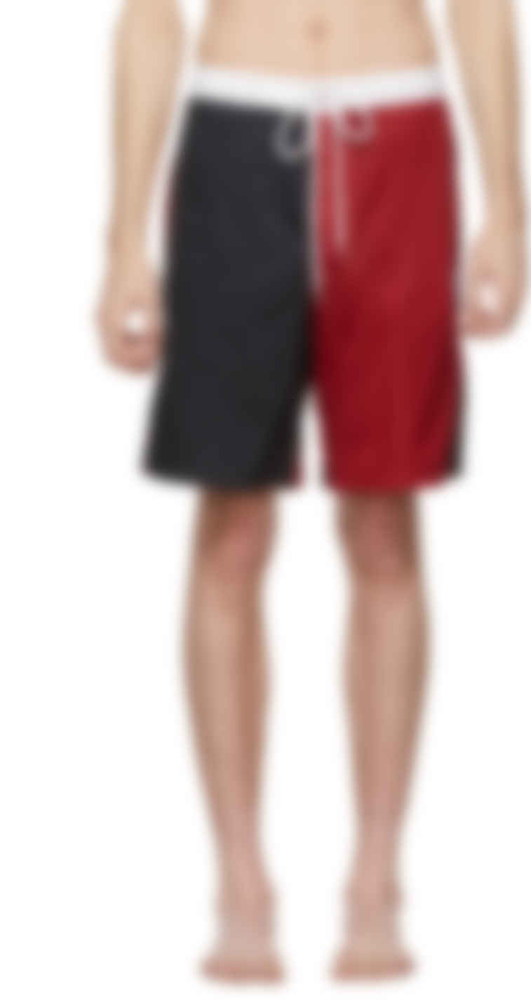 moncler swim shorts red