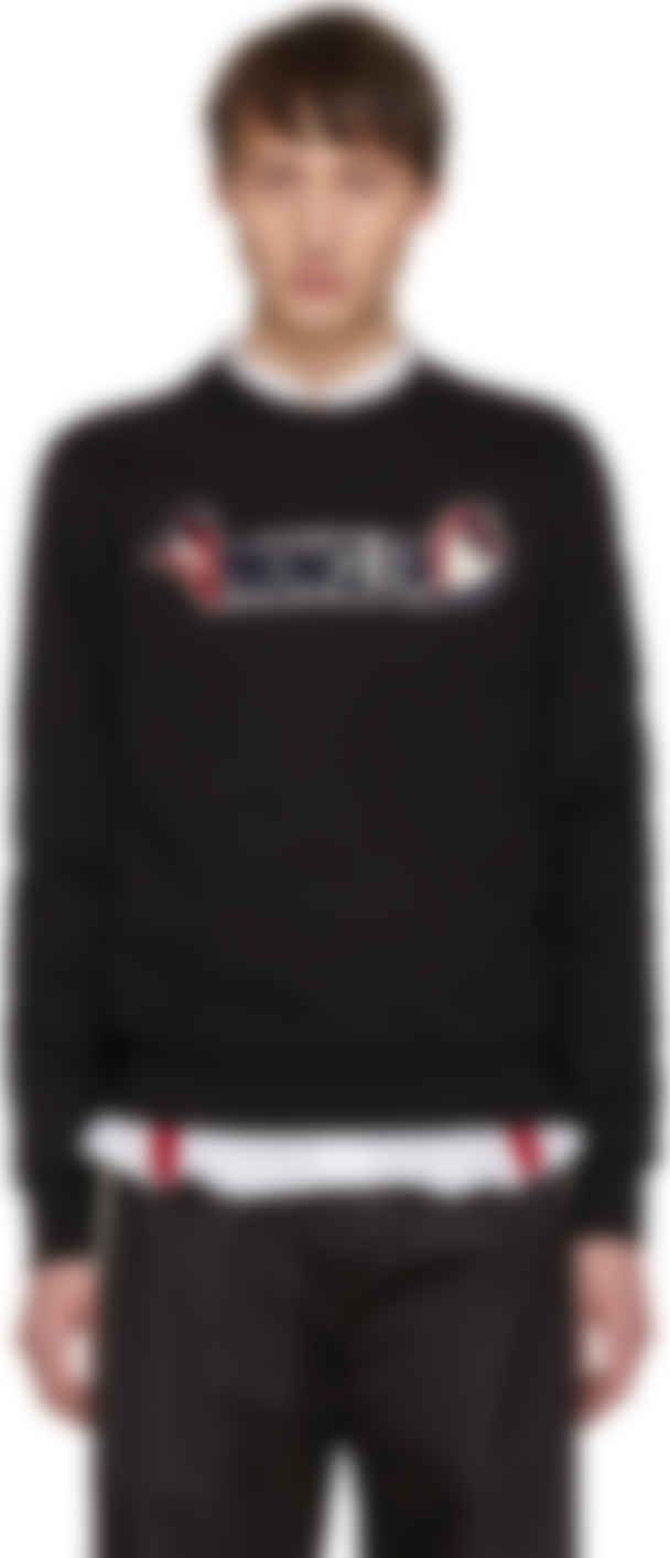 2 Moncler 1952 Black Logo Sweatshirt