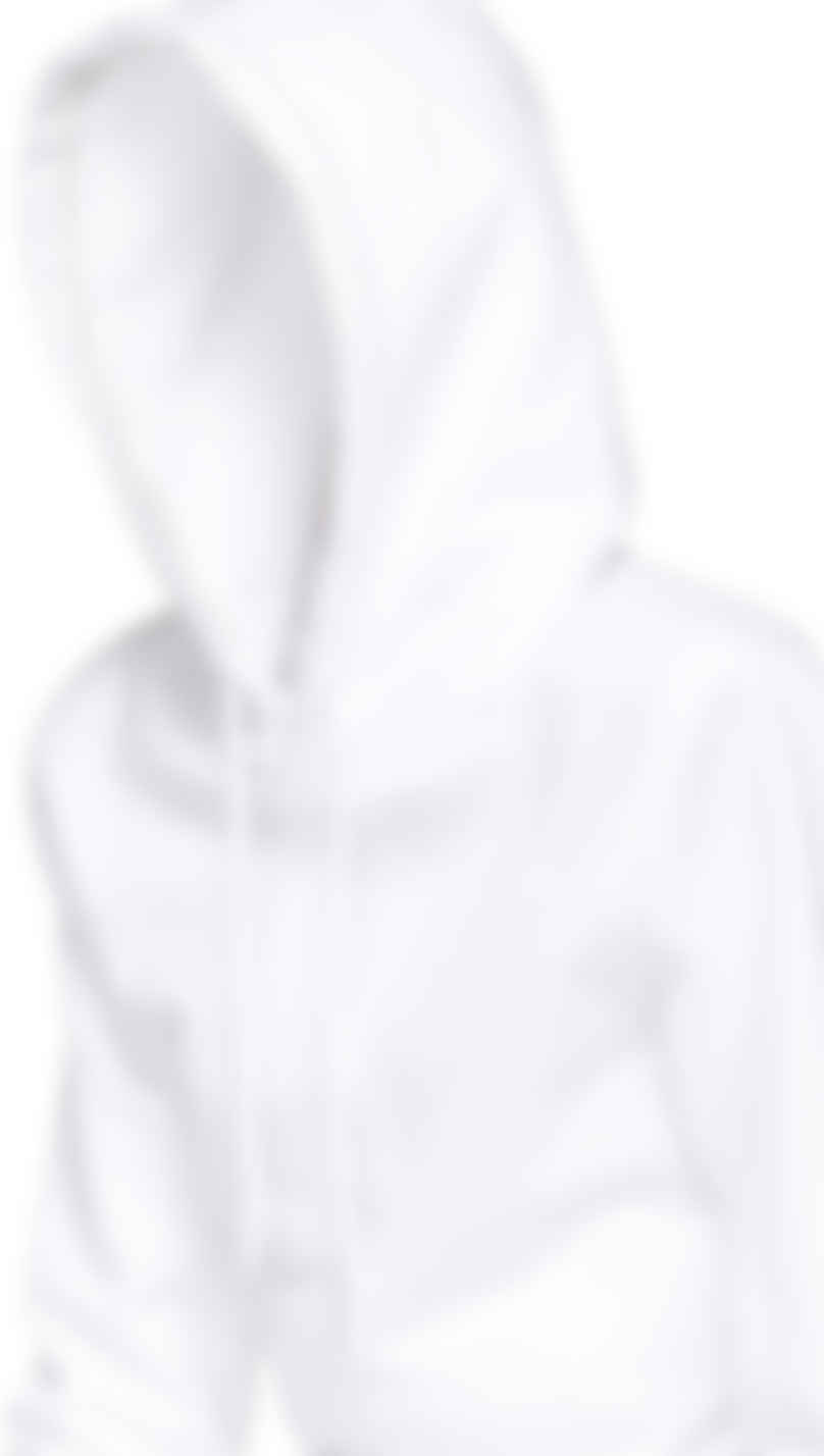 white fitted hoodie