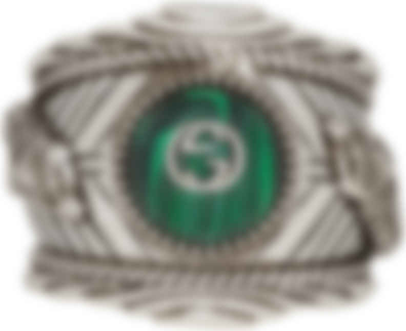 Gucci: Silver Garden Logo Ring | SSENSE