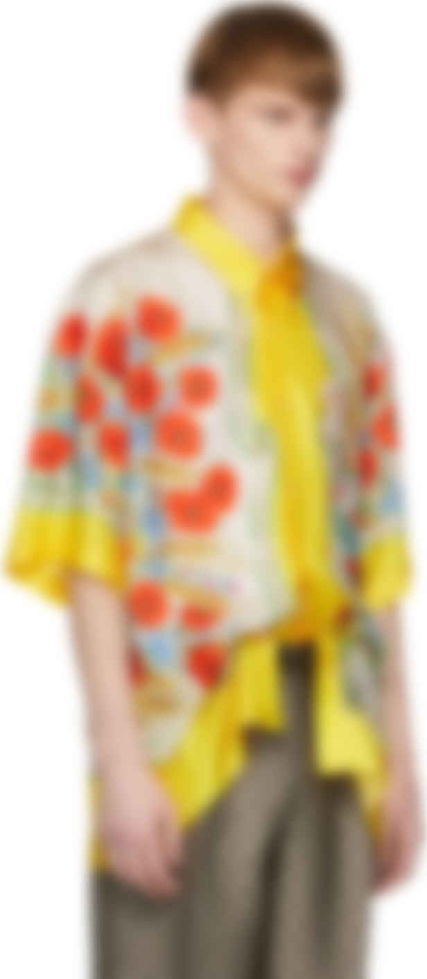 white top with yellow flowers