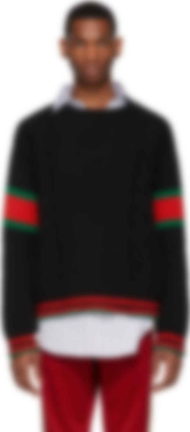 black and red gucci sweater