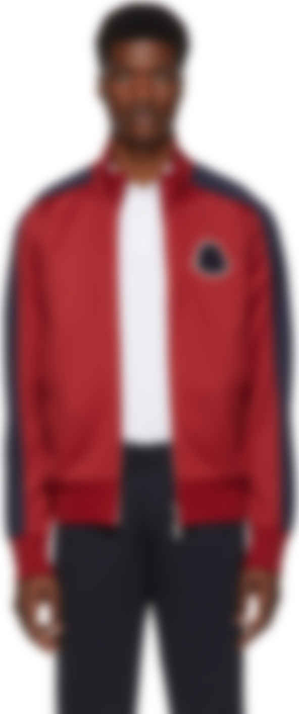 red cardigan jacket