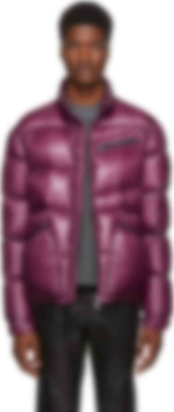 moncler burgundy coat