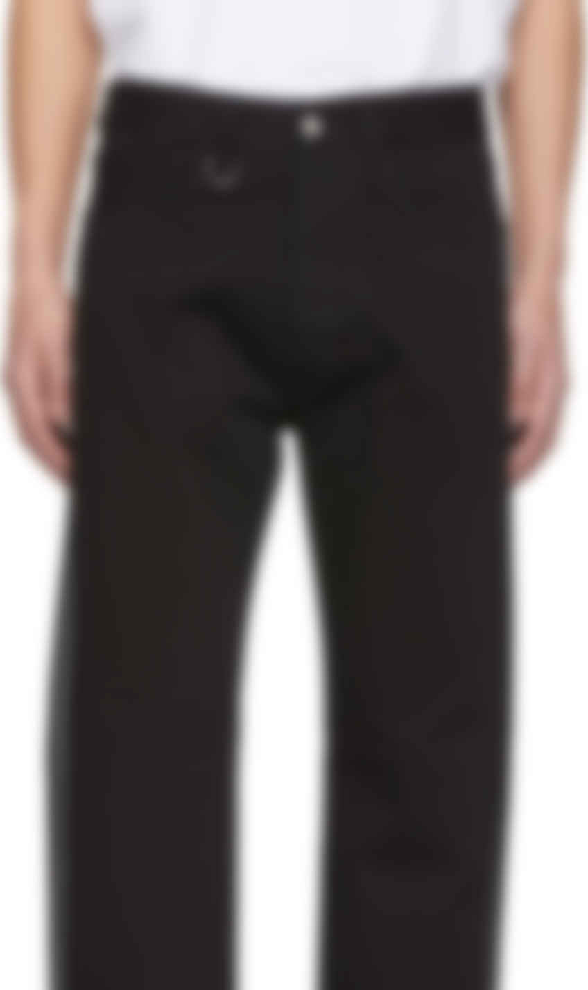 striped jeans black