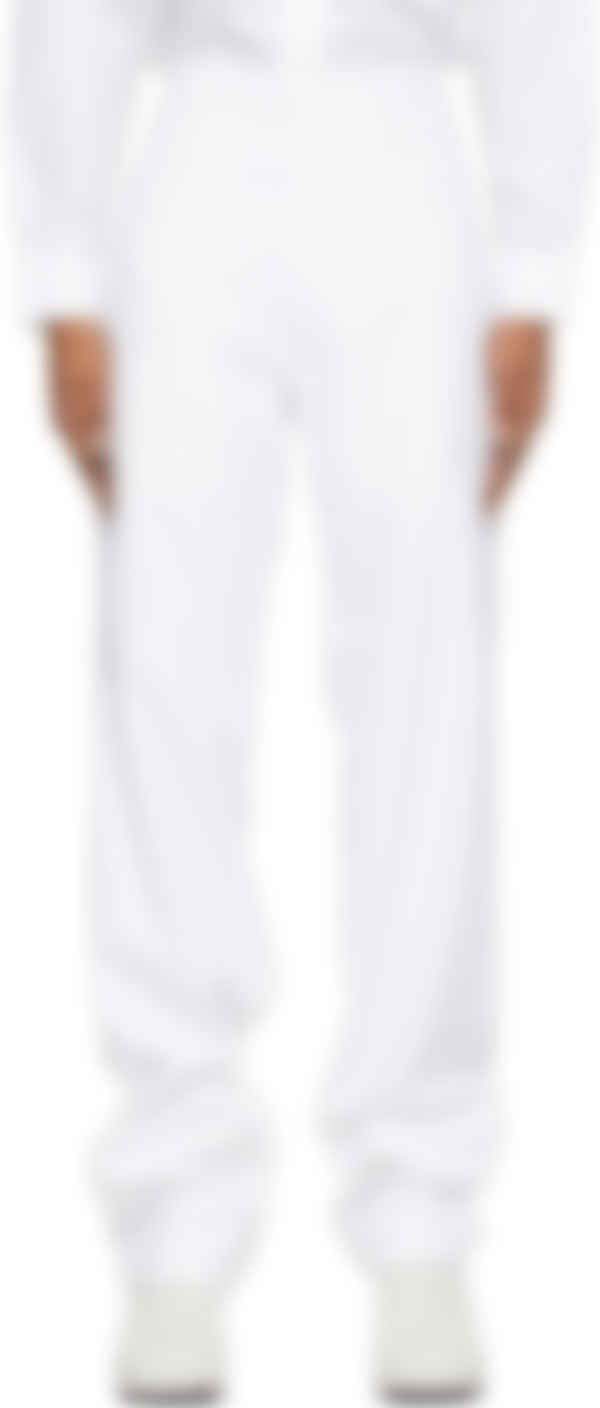 random identities white high rise pants