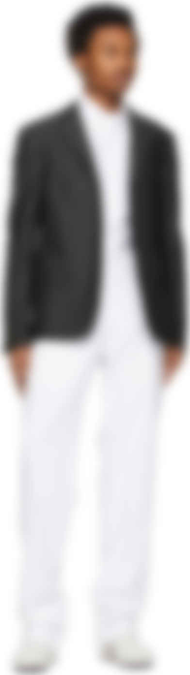 random identities white high rise pants