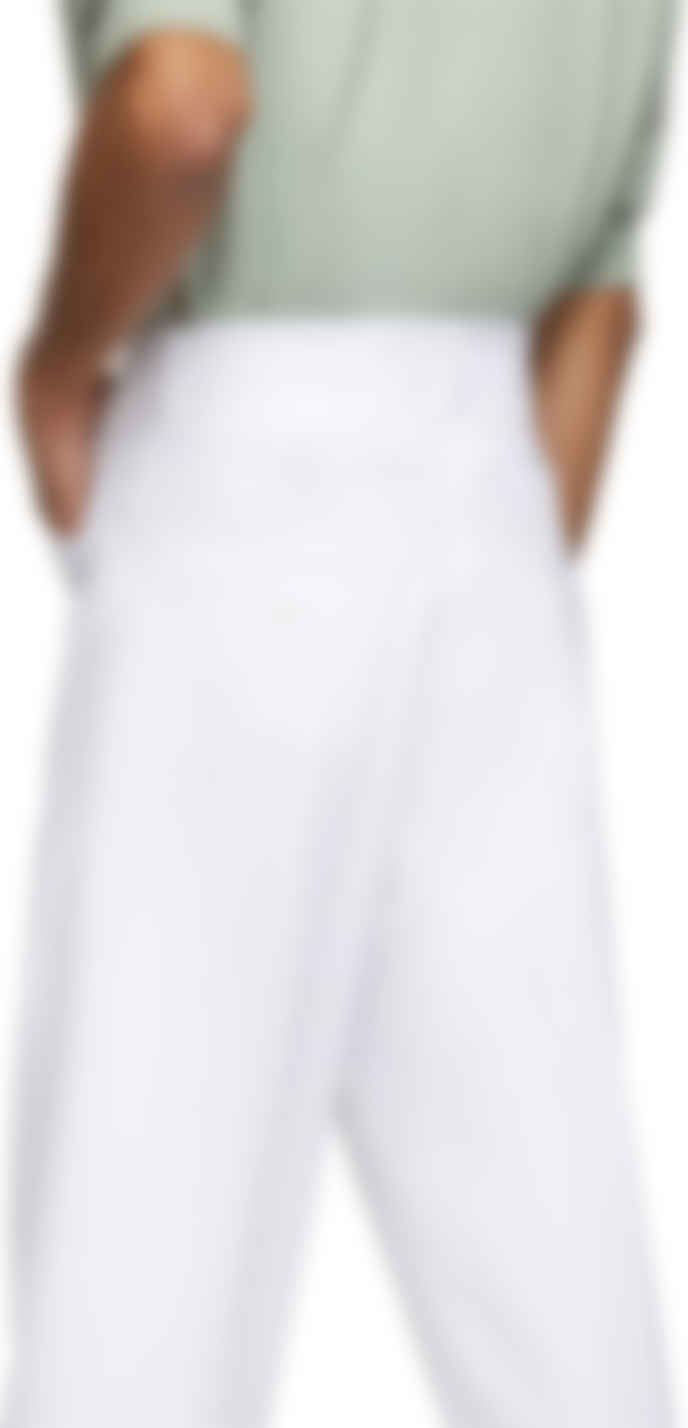 random identities white high rise pants
