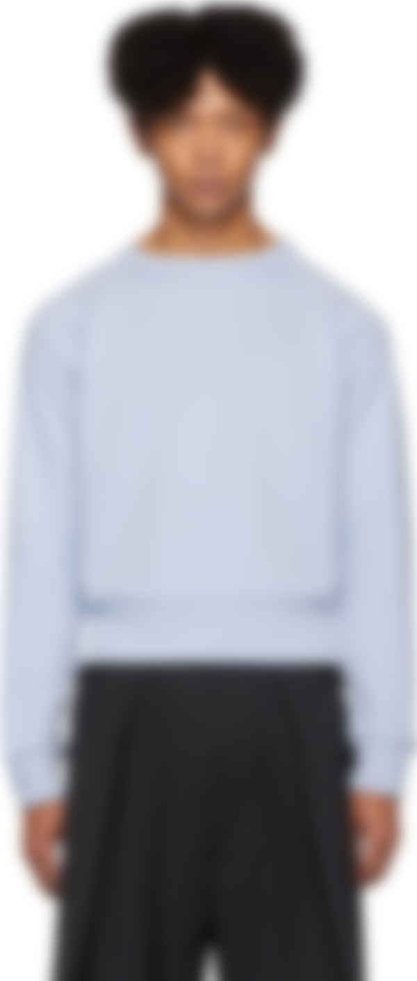 blue cropped sweatshirt