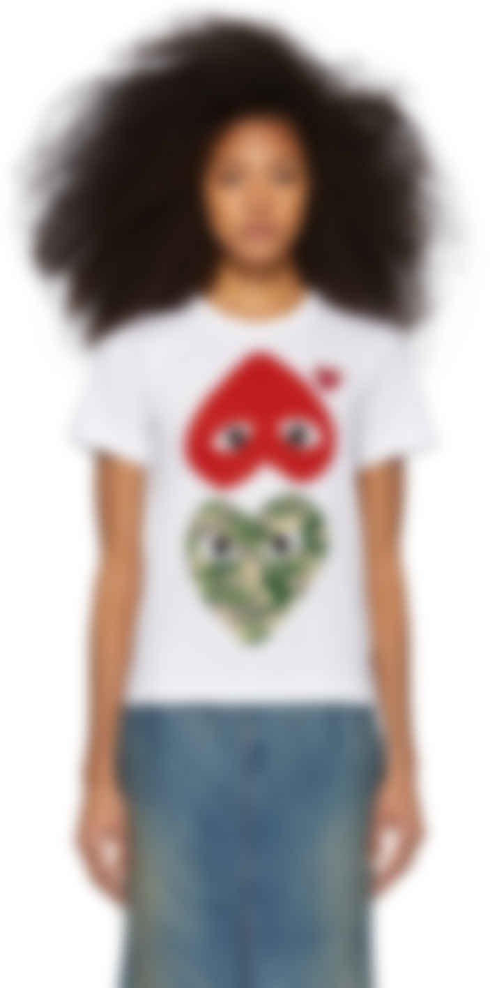 comme de garcons camo heart