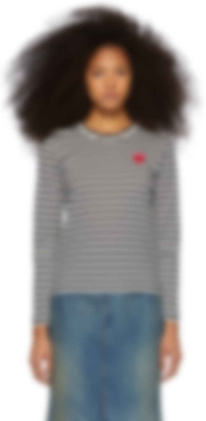 comme des garcons shirt striped long sleeve jersey